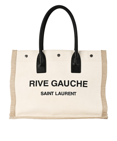 Rive Gauche Tote, &pound;495, Handbags, Beige, Canvas/Leather, Front view